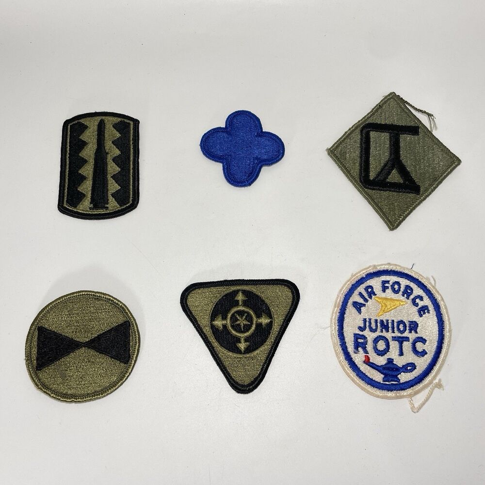 Vintage US Military & Air Force JROTC Patch Lot 6 Subdued Uniform Insignia